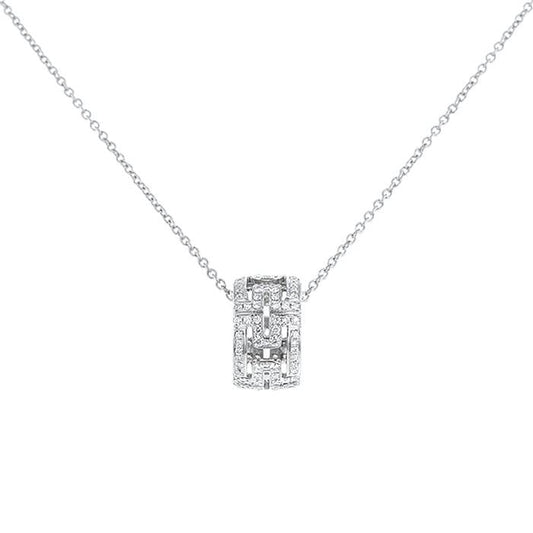 [Luxe Jewels]PARENTESI NECKLACE SILVER DIAMOND