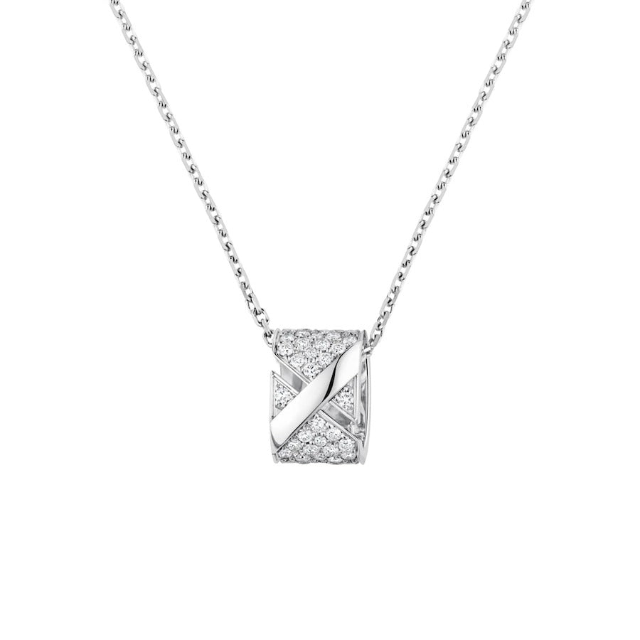 [Luxe Jewels]LIENS EVIDENCE DIAMOND PAVED NECKLACE