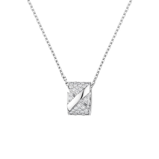 [Luxe Jewels]LIENS EVIDENCE DIAMOND PAVED NECKLACE