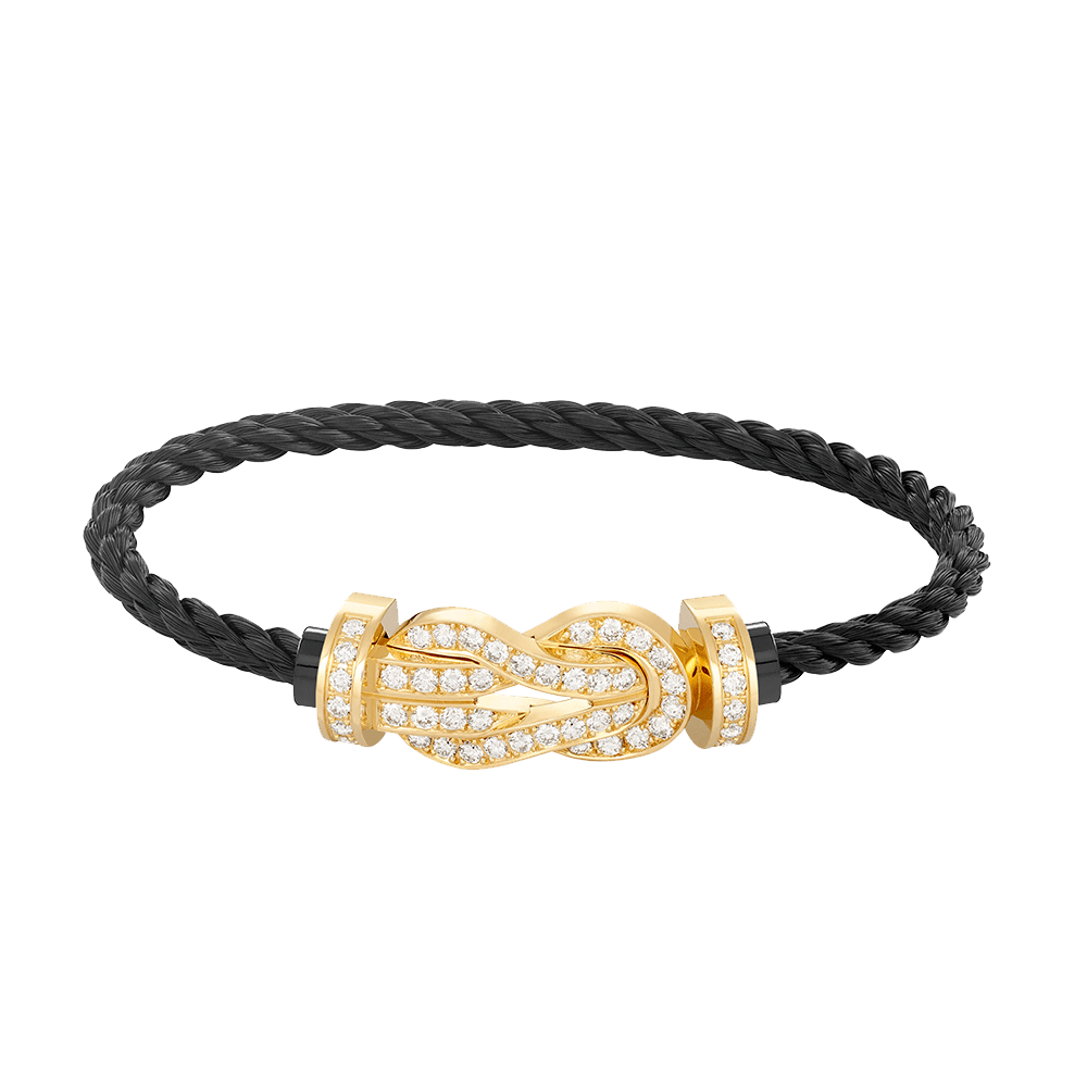 [Luxe Jewels]CHANCE LARGE 8 FIGURE BUCKLE FULLDIAMOND BRACELET GOLD