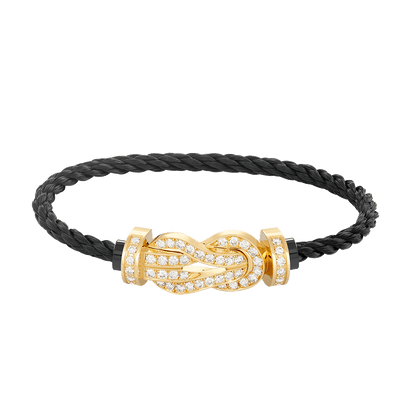 [Luxe Jewels]CHANCE LARGE 8 FIGURE BUCKLE FULLDIAMOND BRACELET GOLD