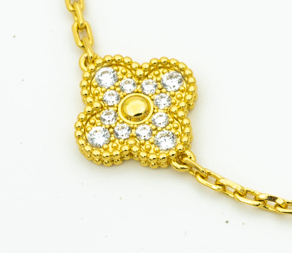 [Luxe Jewels]CLOVER BRACELET 5 MOTIFS GOLD DIAMOND