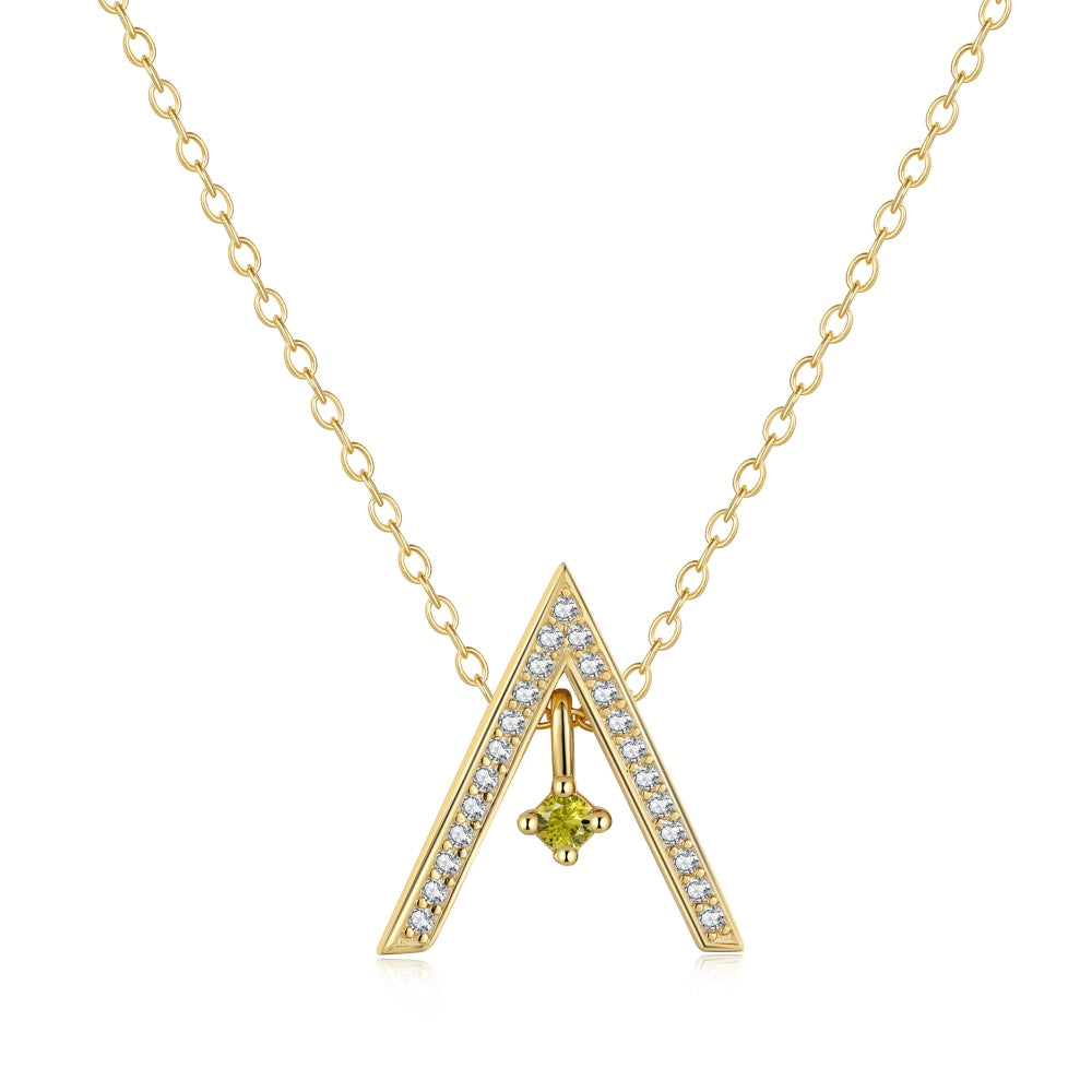 [Luxe Jewels]Sparkling "A" Shape Necklace