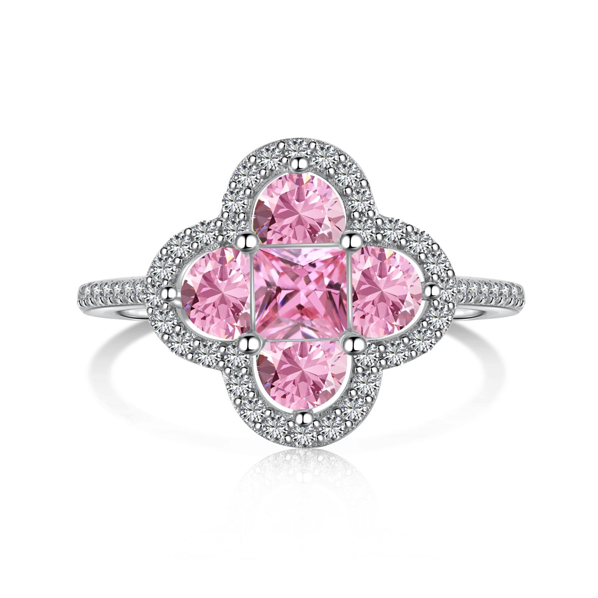 [Luxe Jewels]Luxurious Eternity Flower Shape Banquet Ring