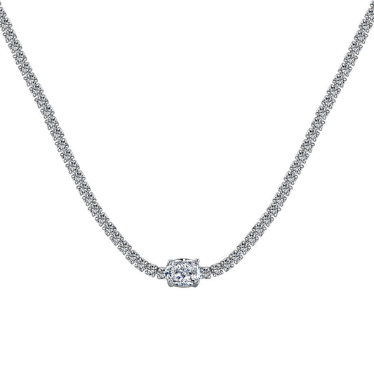 [Luxe Jewels]1.0 Carat Shining Oval Cut Necklace