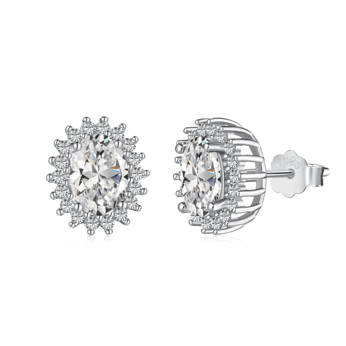 [Luxe Jewels]Delicate Radiant Oval Cut Daily Earrings