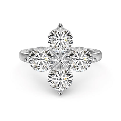 [Luxe Jewels]Four-Leaf Clover Eight-Pointed Star Ring