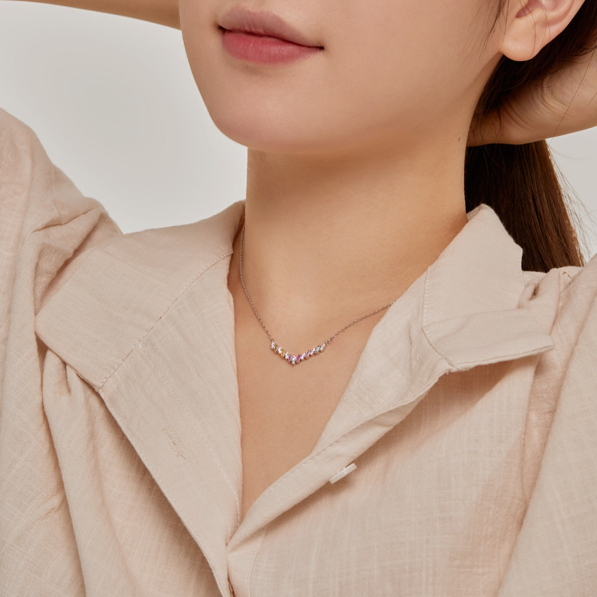 [Luxe Jewels]Dazzling Rainbow Necklace