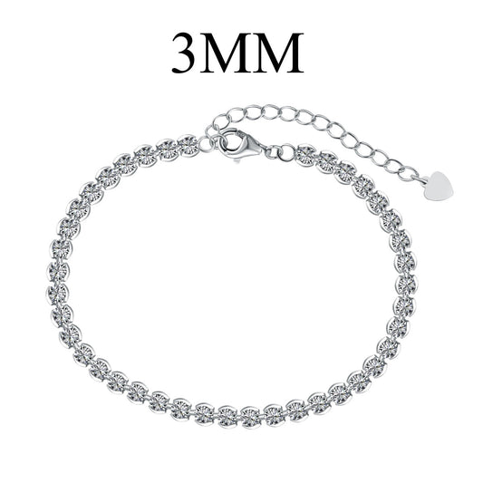 [Luxe Jewels]Ornate  Sparkling Round Cut Daily Bracelet