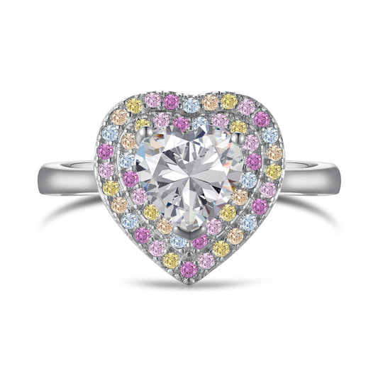 [Luxe Jewels]Delicate Ebullient Heart Shape Wedding Ring