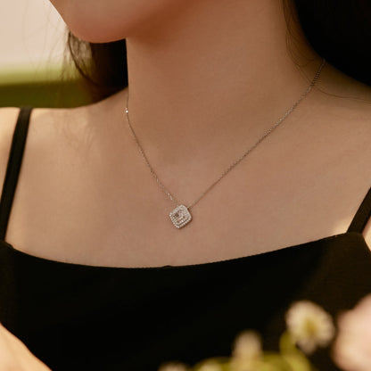 [Luxe Jewels]Sparkling Asscher Cut Necklace