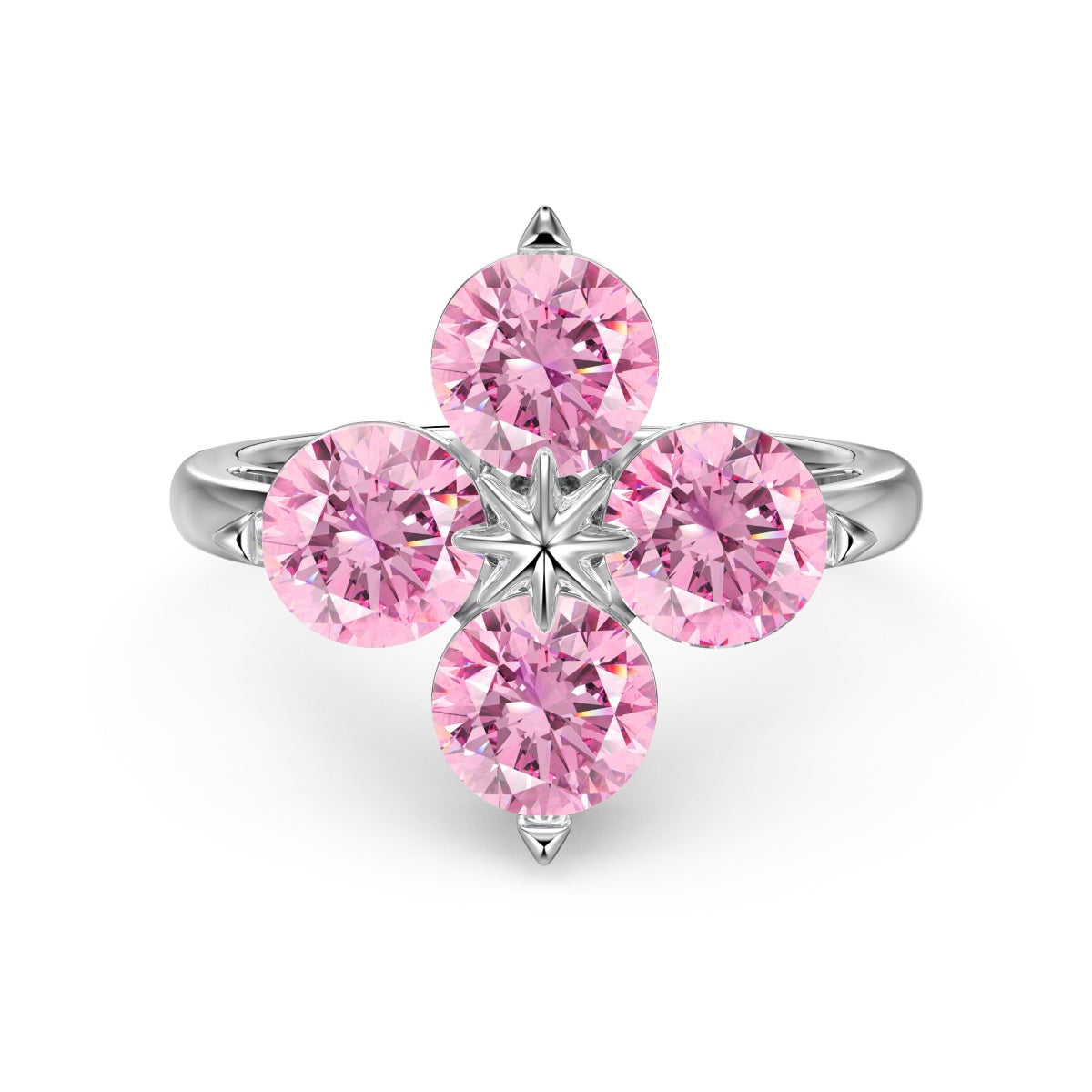 [Luxe Jewels]Four-Leaf Clover Eight-Pointed Star Ring