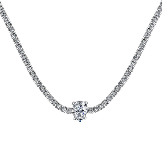 [Luxe Jewels]1.0 carat Unique Pear Cut Tennis Necklace