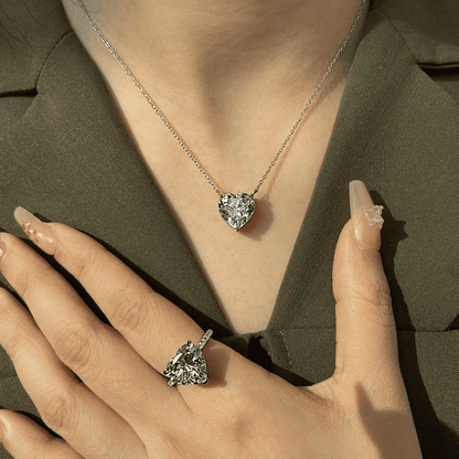 [Luxe Jewels]6.0 carat Radiant Heart Shape Necklace