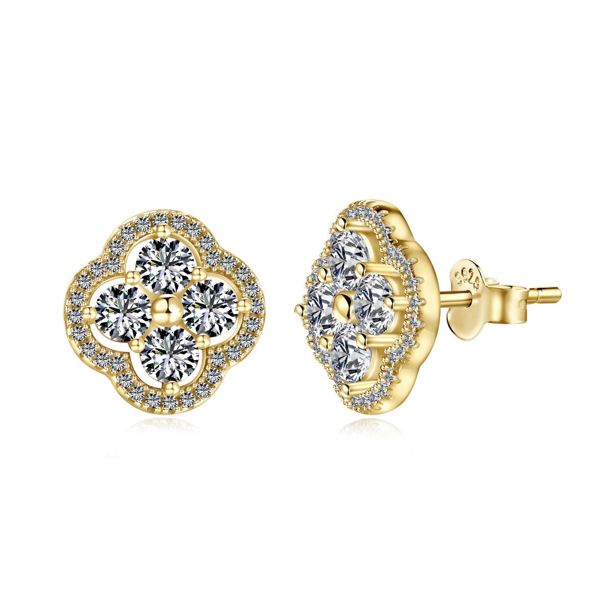 [Luxe Jewels]Four-Leaf Clover Exquisite Earrings