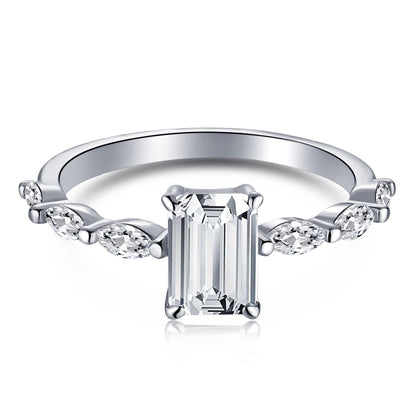 [Luxe Jewels]1.0 Carat Dainty Resplendent Radiant Cut Daily Ring