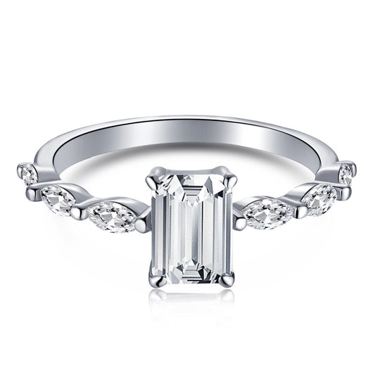 [Luxe Jewels]1.0 Carat Dainty Resplendent Radiant Cut Daily Ring