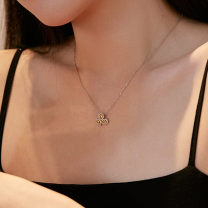 [Luxe Jewels]Elegant Flower Shape Pear Cut Necklace