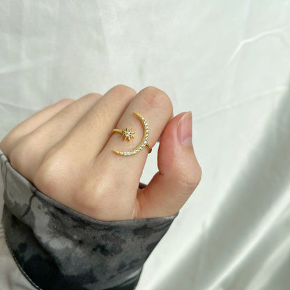 [Luxe Jewels]Eternity Moon & Star Ring