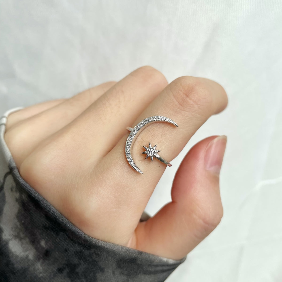 [Luxe Jewels]Eternity Moon & Star Ring