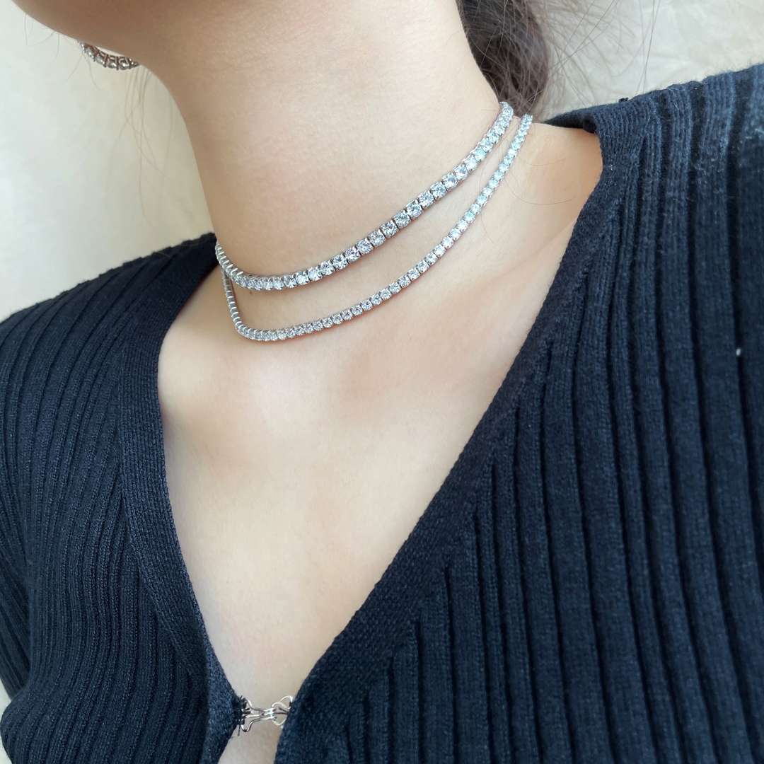 [Luxe Jewels]Elegant Tennis Chain Necklace