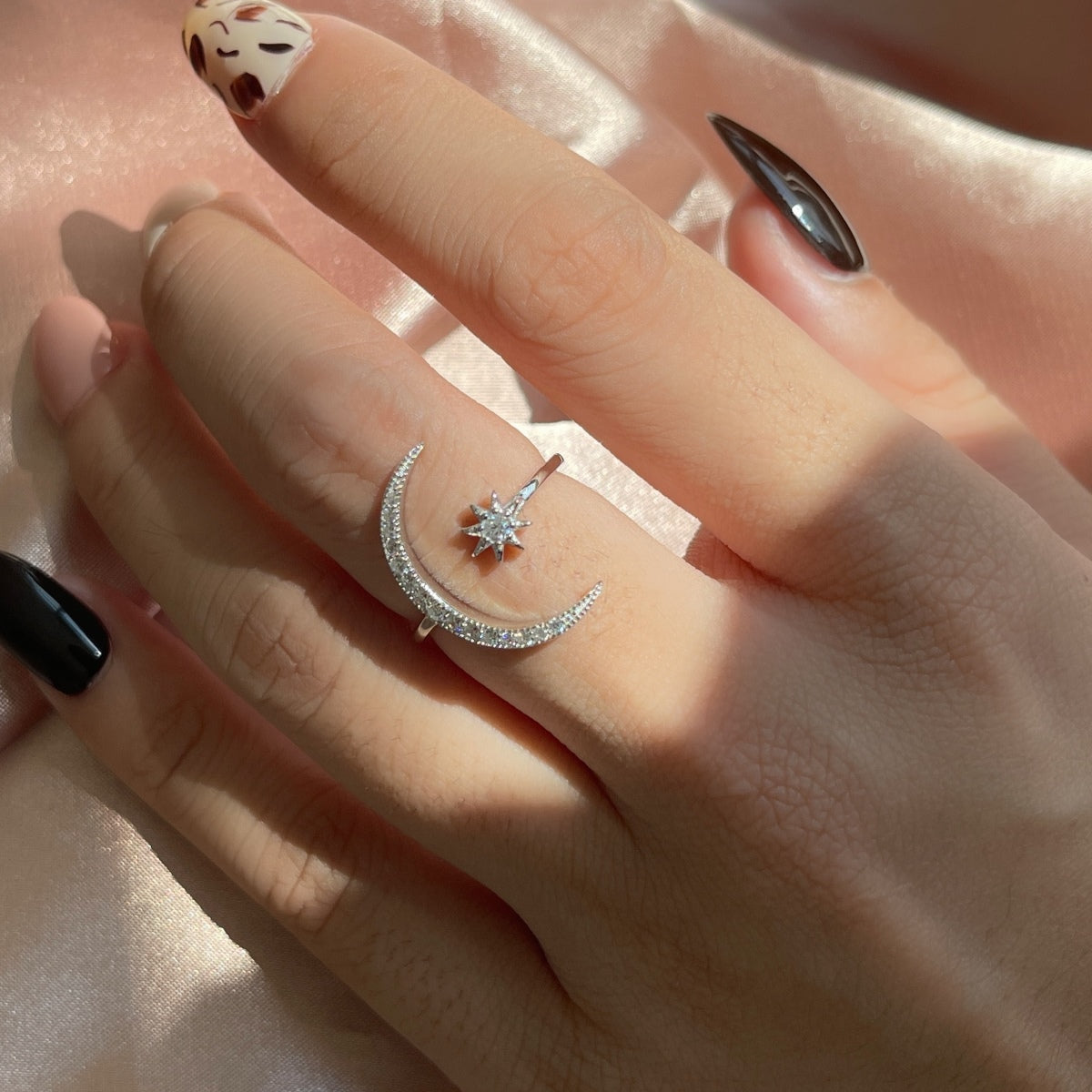 [Luxe Jewels]Eternity Moon & Star Ring