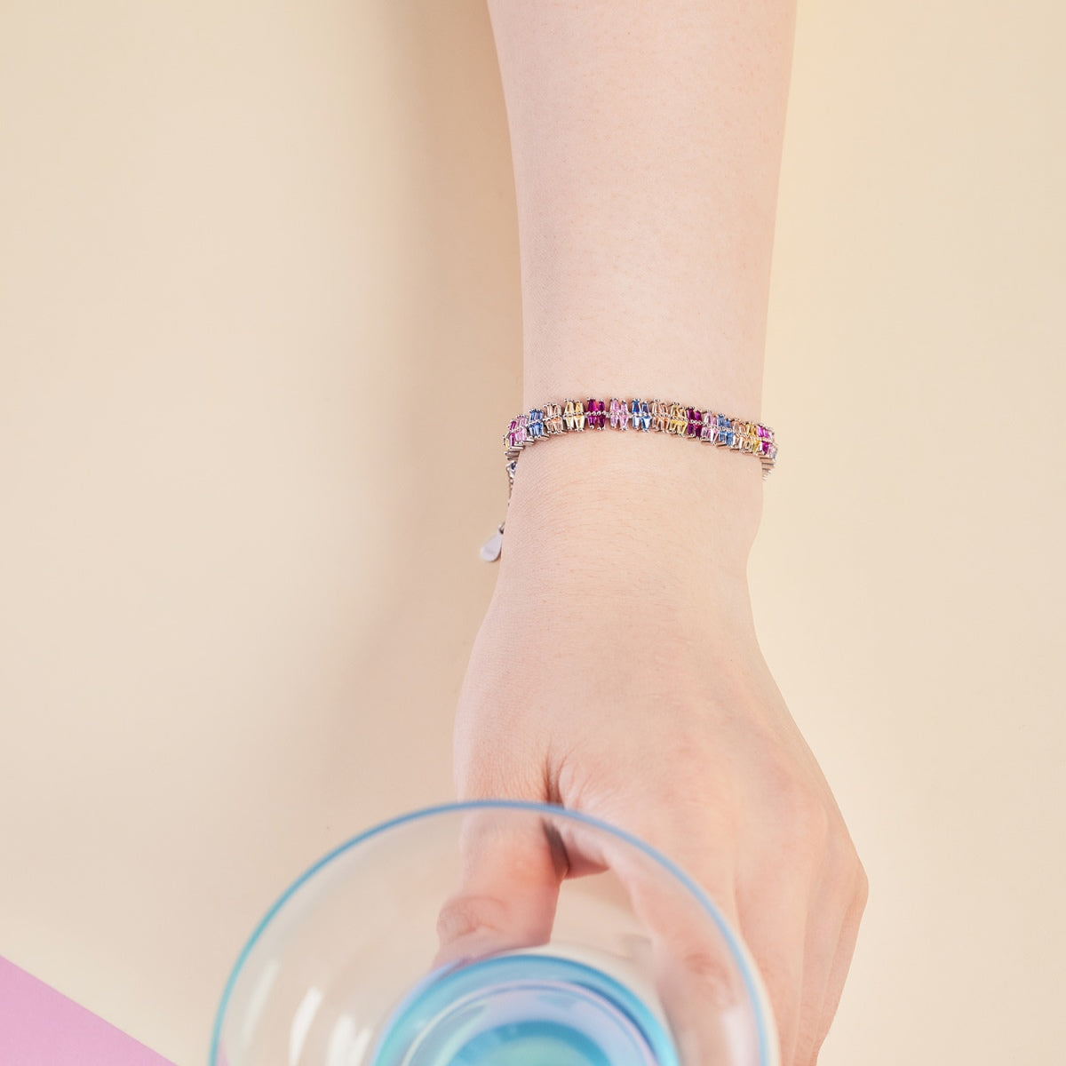 [Luxe Jewels]Sparkling Exquisite Multi Cut Party Bracelet