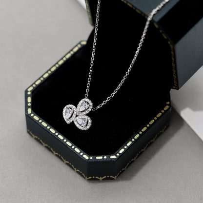 [Luxe Jewels]Elegant Flower Shape Pear Cut Necklace