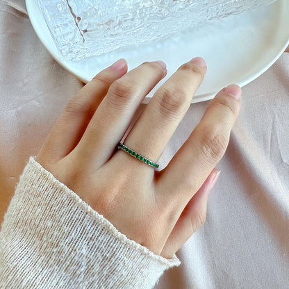 [Luxe Jewels]Delicate Sparkling Round Cut Daily Ring