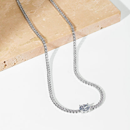 [Luxe Jewels]1.0 Carat Shining Oval Cut Necklace