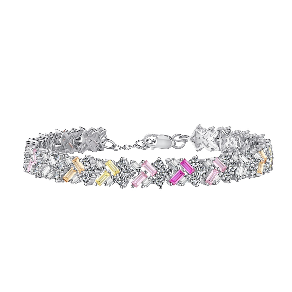 [Luxe Jewels]Dazzling Unique Multi Shape Daily Bracelet