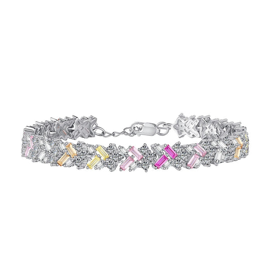 [Luxe Jewels]Dazzling Unique Multi Shape Daily Bracelet