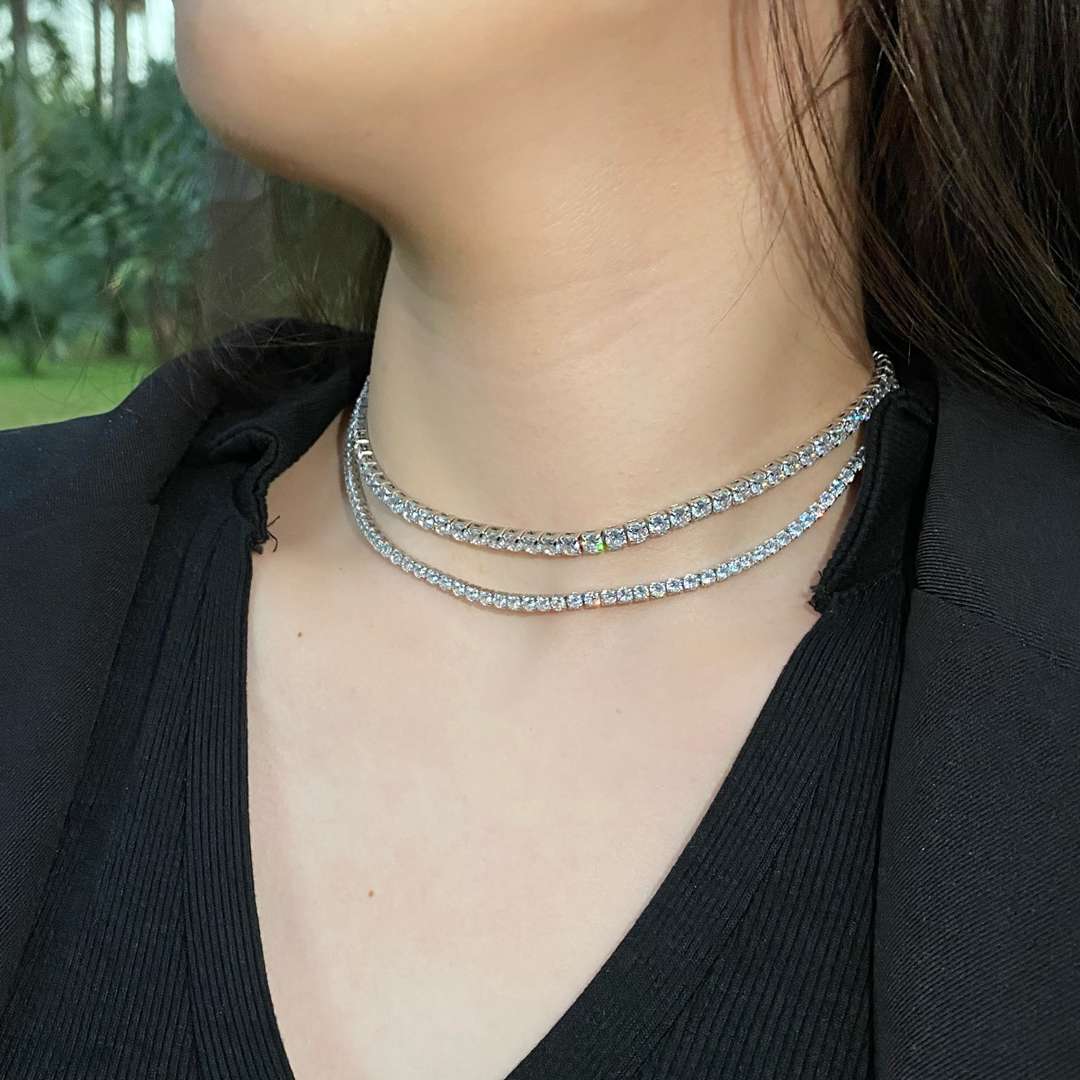 [Luxe Jewels]Elegant Tennis Chain Necklace