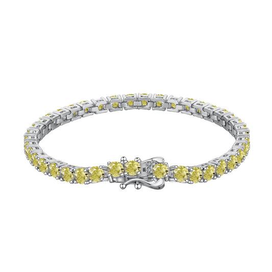 [Luxe Jewels]Ornate Dazzling Round Cut Tennis Bracelet