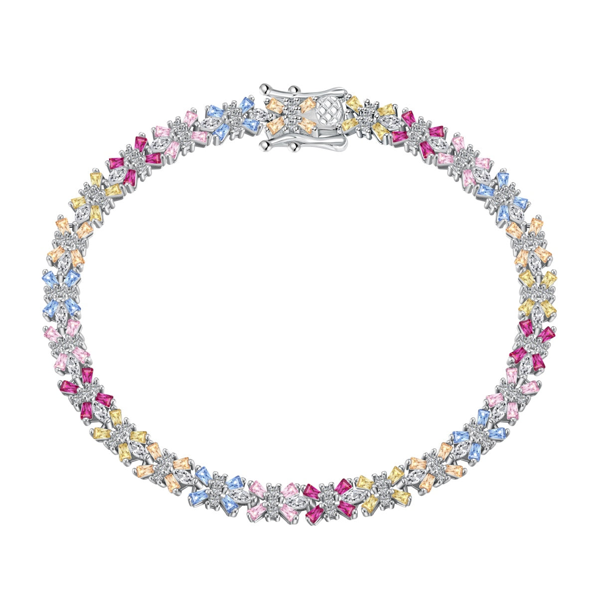 [Luxe Jewels]Radiant Colorful Emerald Cut Party Bracelet