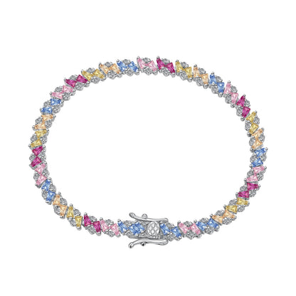 [Luxe Jewels]Ornate Sparkling Multi Cut Party Bracelet