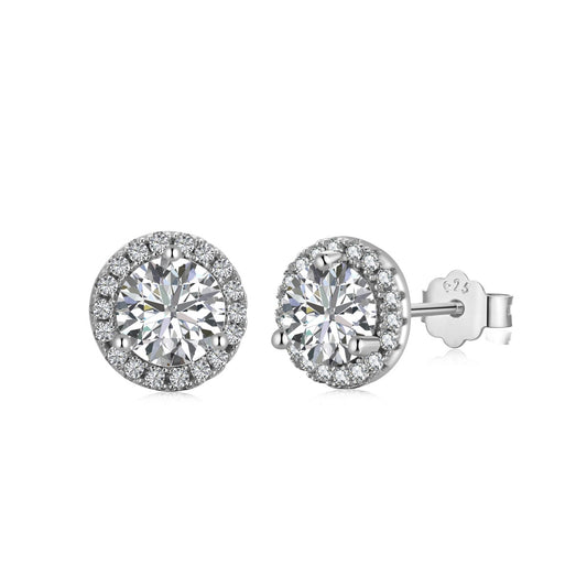 [Luxe Jewels]Classic Princess Round Shape Earrings