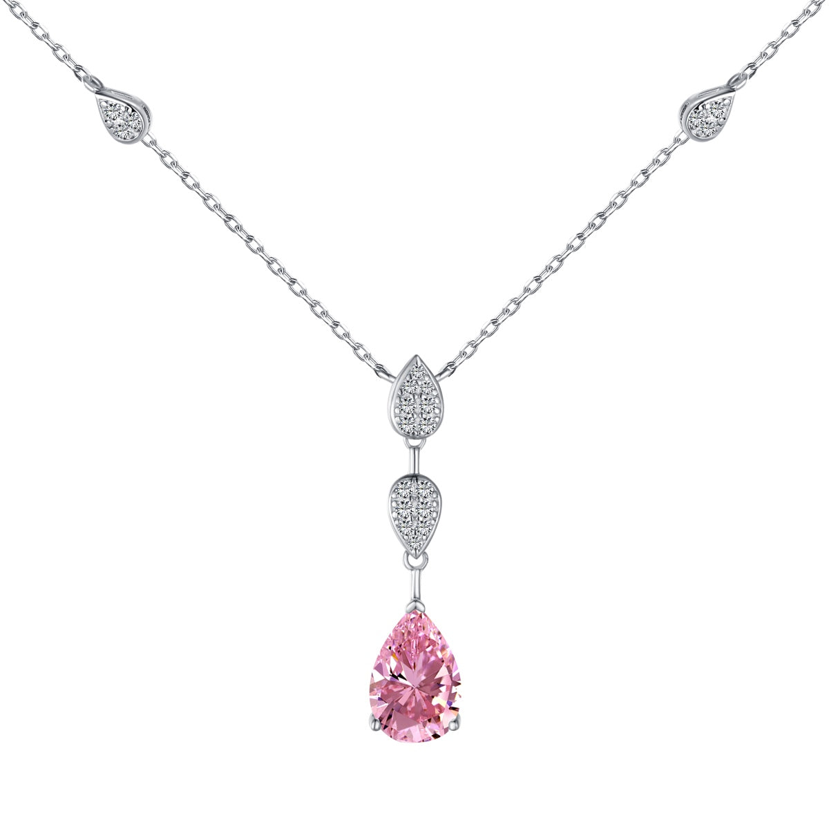 [Luxe Jewels]Dazzling Pear Cut Necklace