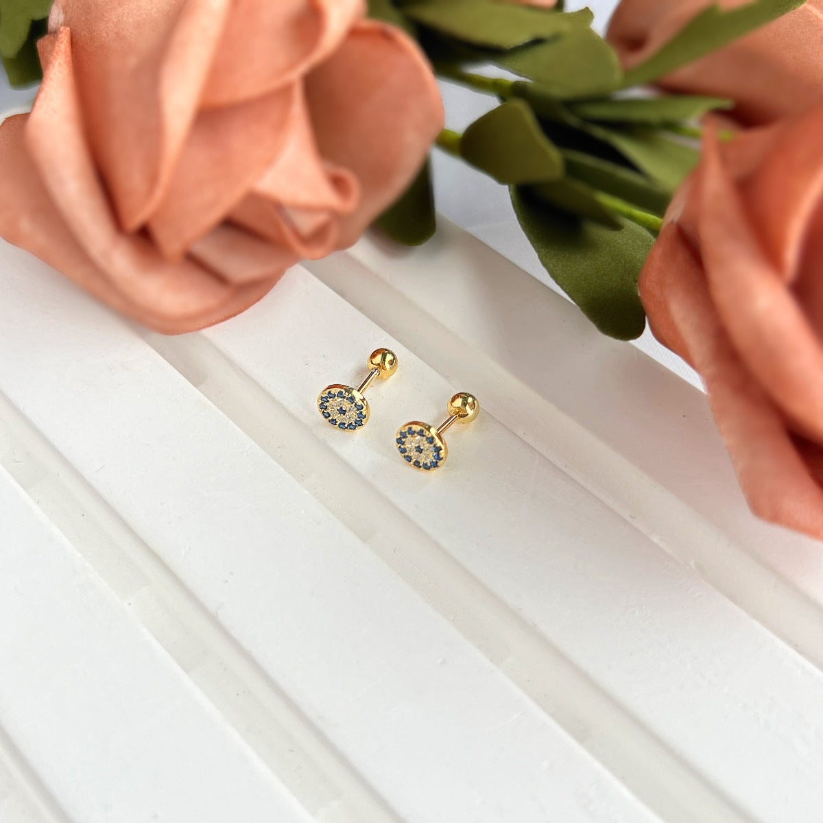 [Luxe Jewels]Devil's Eye Ear Bone Nail Earrings