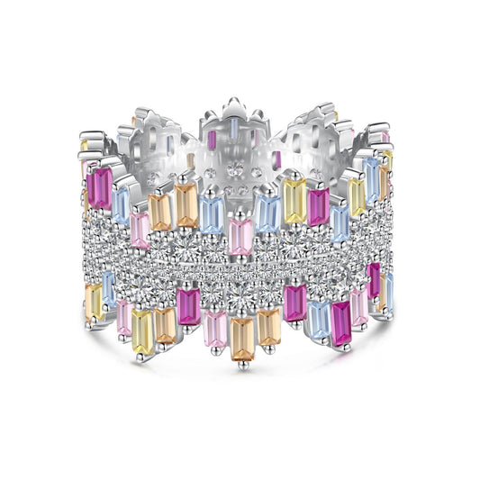 [Luxe Jewels]Luxurious Colorful Radiant Cut Daily Ring