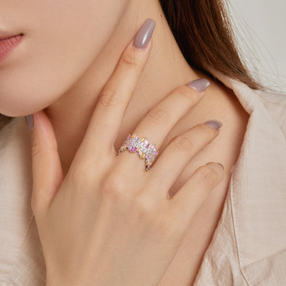 [Luxe Jewels]Luxurious Colorful Radiant Cut Daily Ring