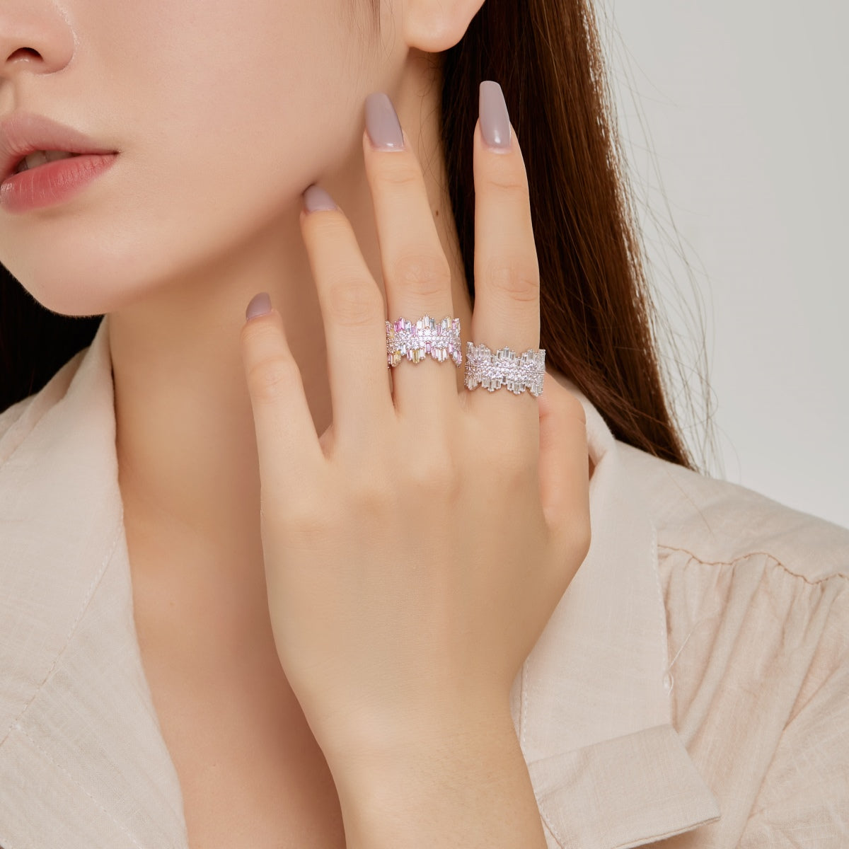 [Luxe Jewels]Luxurious Colorful Radiant Cut Daily Ring