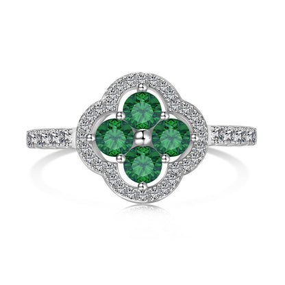 [Luxe Jewels]Four Leaf Clover Flower Design Ring