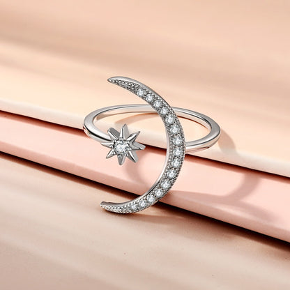 [Luxe Jewels]Eternity Moon & Star Ring