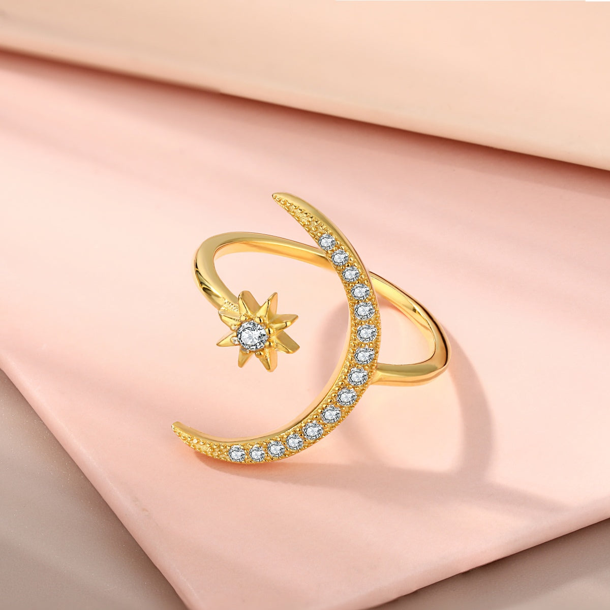 [Luxe Jewels]Eternity Moon & Star Ring