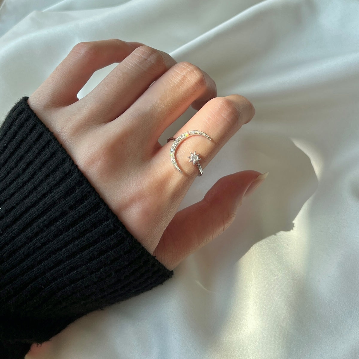 [Luxe Jewels]Eternity Moon & Star Ring