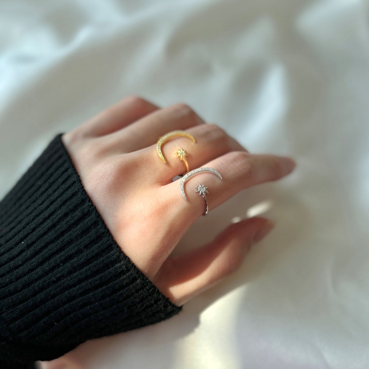 [Luxe Jewels]Eternity Moon & Star Ring