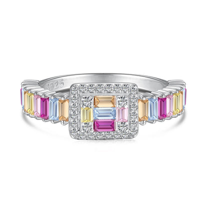 [Luxe Jewels]Exquisite Colorful Radiant Cut Party Ring