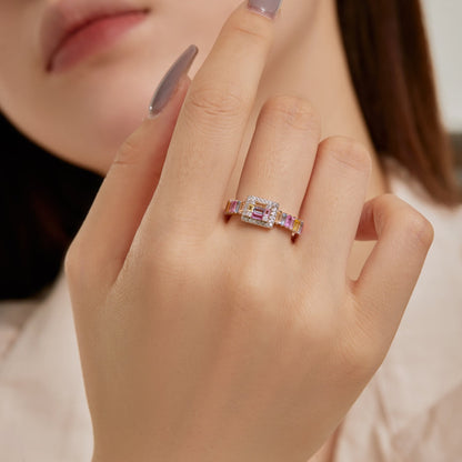 [Luxe Jewels]Exquisite Colorful Radiant Cut Party Ring