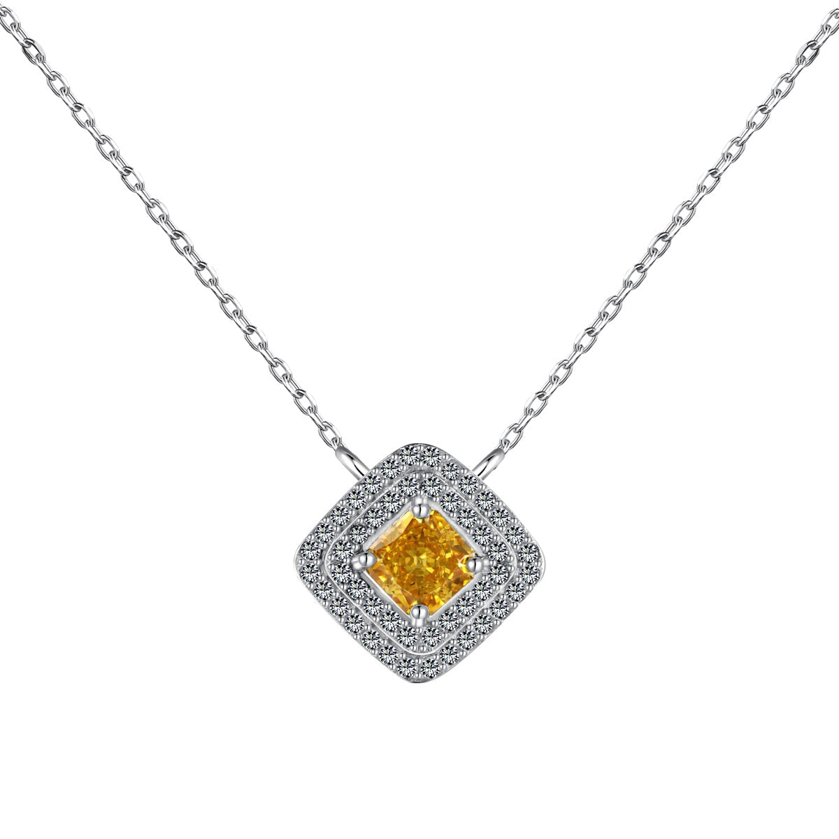 [Luxe Jewels]Sparkling Asscher Cut Necklace